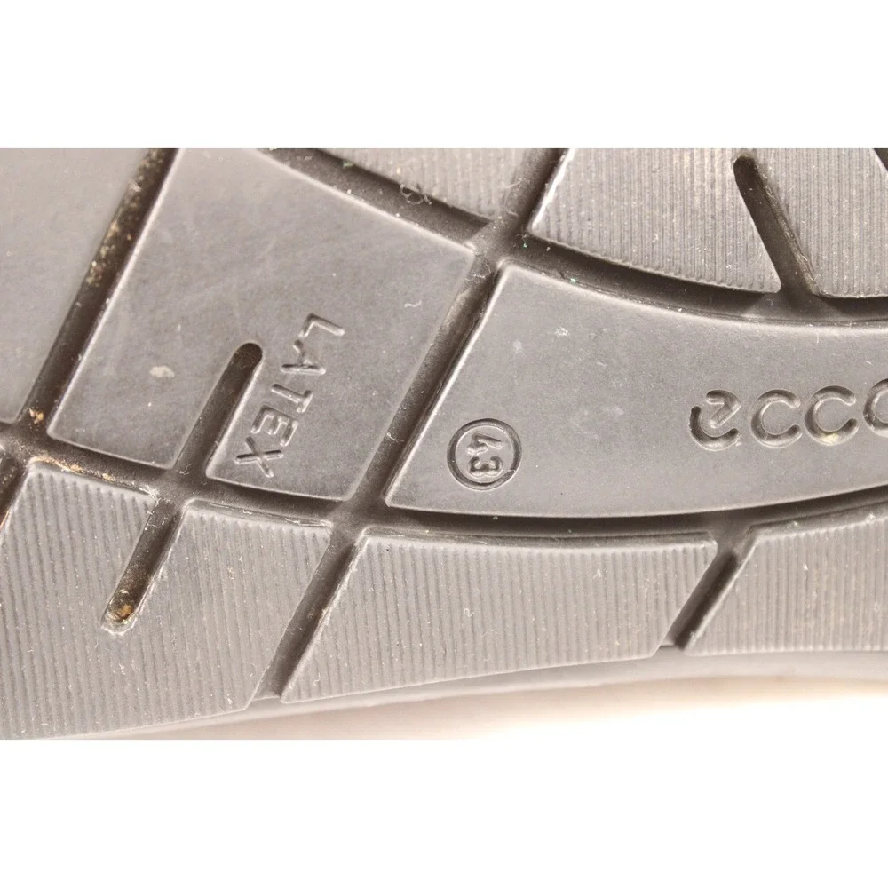 ECCO Mens Driving Loafers Shoes Size US 9.5 EU 43 Black Leather Slip On
